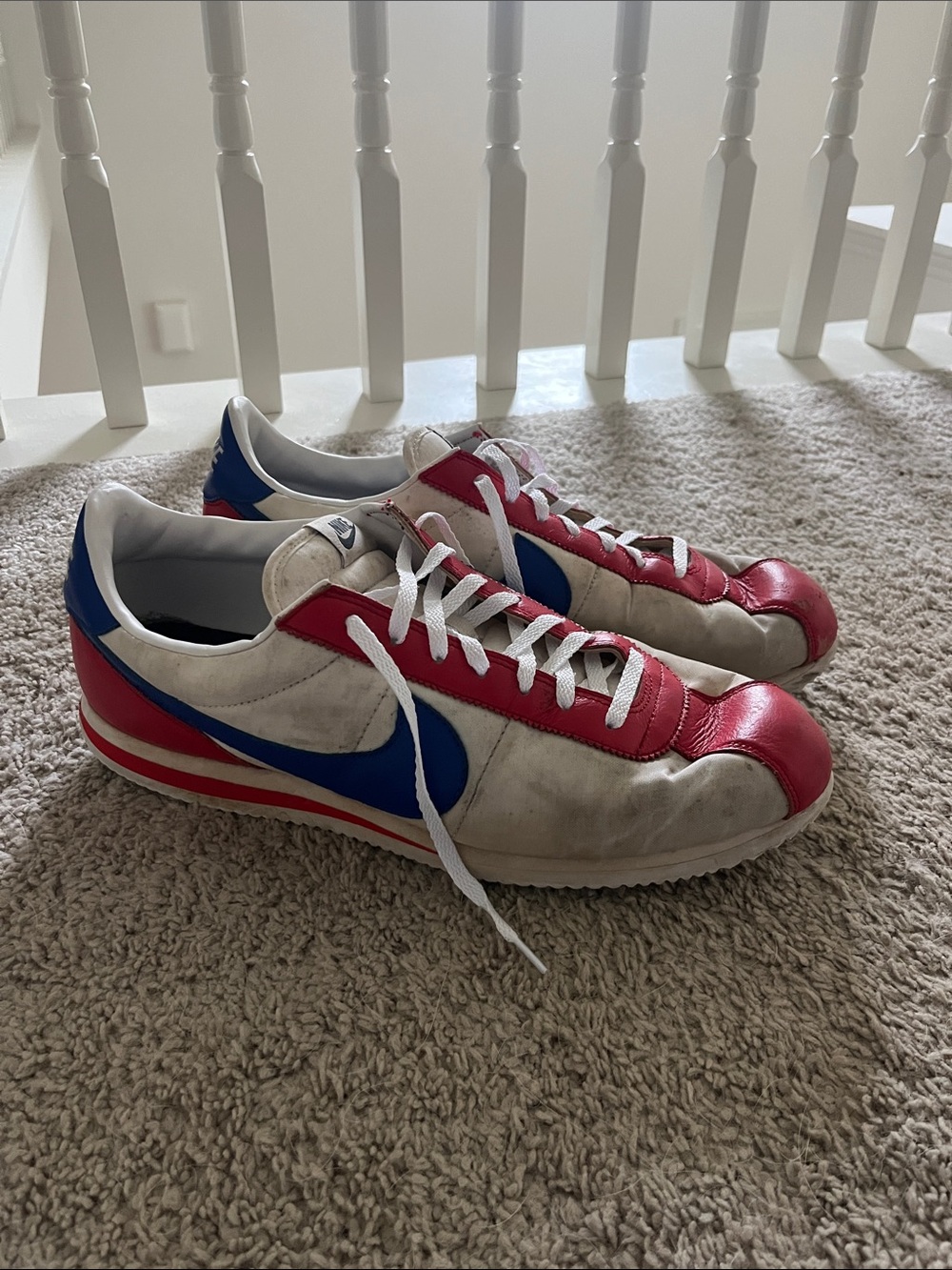 Nike Men’s Low-Top Sneakers - White/Red/Blue